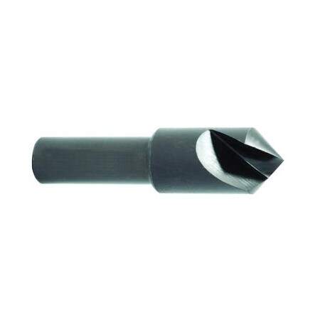 Morse Countersink, Series 752, 114 Body Dia, 3 Overall Length, Round Shank, 12 Shank Dia, 1 Flutes, 85773